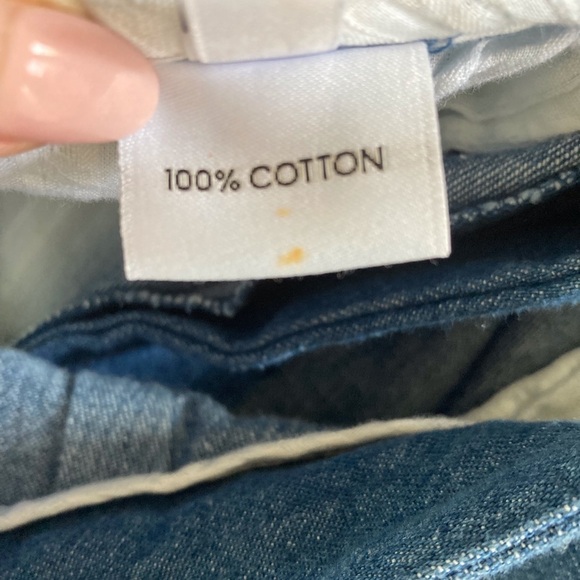 ESBY High Rise Wide leg Crop Denim Trouser Pants NWT - Picture 6 of 9